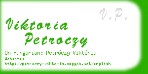 viktoria petroczy business card